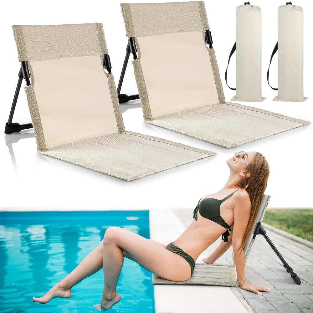 28 in Foldable Beach Chair Portable Lightweight Water Resistant Grey 1 Pack price history on PriceWatchPro