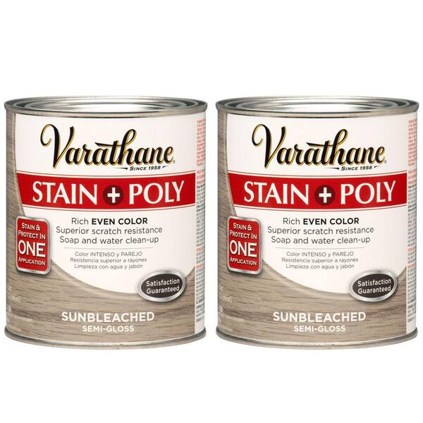 Varathane 1 Qt. Sunbleached Wood Stain and Polyurethane (2-Pack)-DISCONTINUED