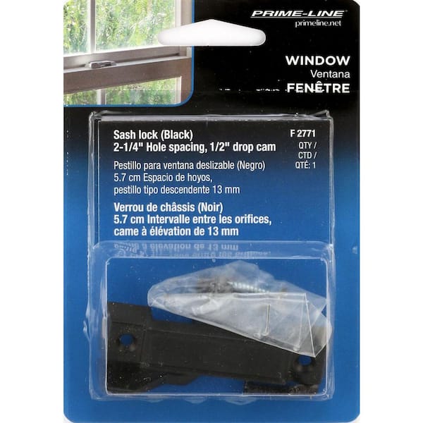 Prime-Line Black Diecast, Window Sash Lock, Acorn F 2771 - The