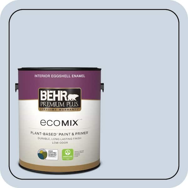 1 gal. #ICC-35 Blue Reflection Eggshell Enamel EcoMix Plant-Based Interior Paint & Primer