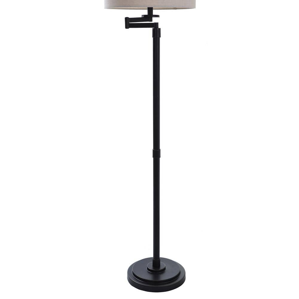 Madison Bronze Finish 61" Floor Lamp with Beige Shade - Adjustable
