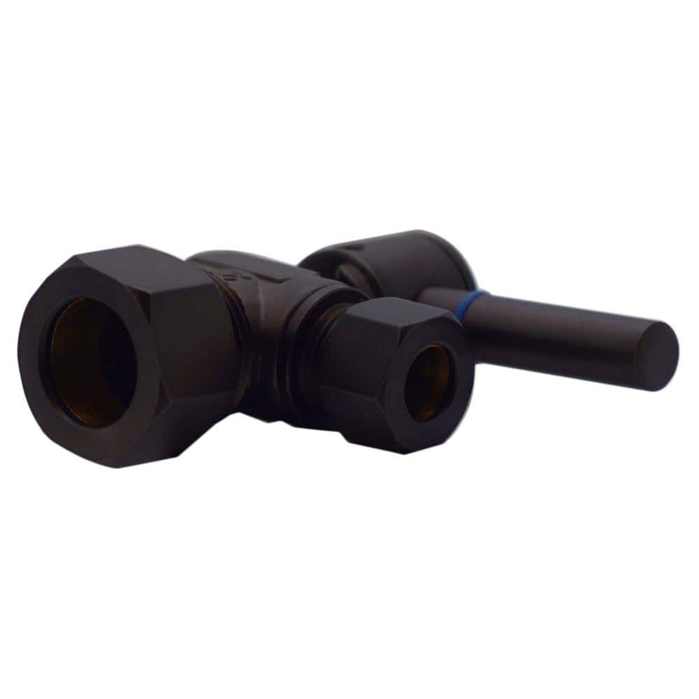 Matte Black 5/8" x 3/8" Angle Stop Valve with Lever Handle