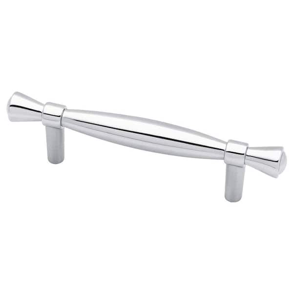 Liberty 3 in. (76mm) Center-to-Center Polished Chrome Banded Spindle Drawer Pull