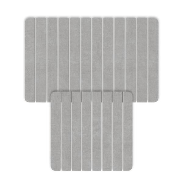 castellousa Diatomite Quick-Dry Stone Water-Absorbing Bath Mat Set Large and Small