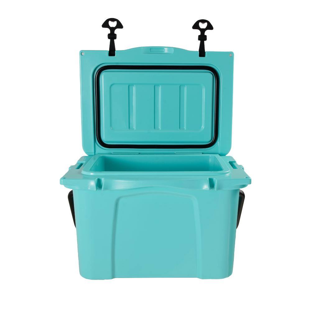 25QT Turquoise Insulated Hard Cooler, 5-Day Ice Retention for