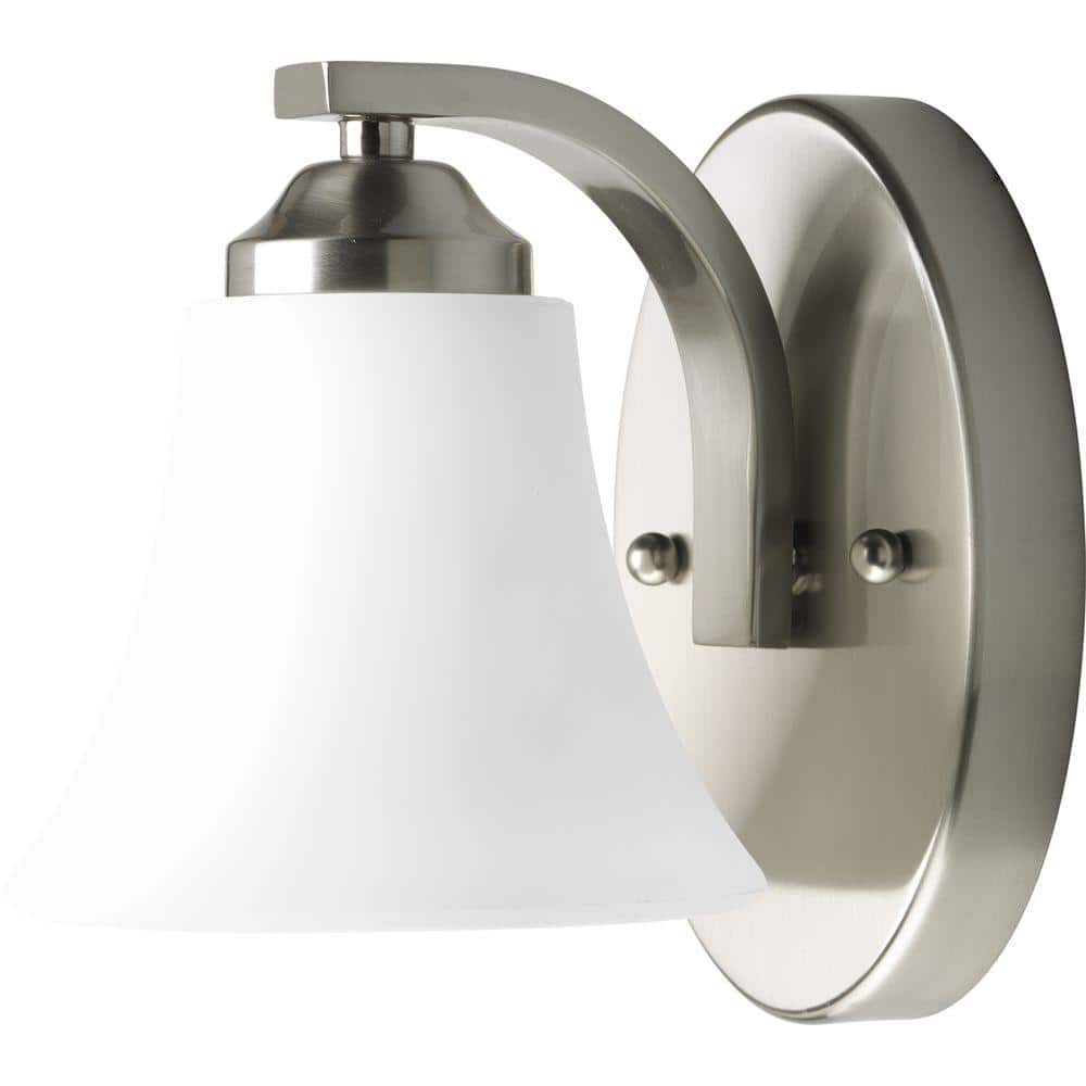 Brushed Nickel 8" Direct Wired Electric Vanity Light