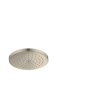 Raindance S 1-Spray Patterns 2.5 GPM 7 in. Fixed Shower Head in Brushed Nickel