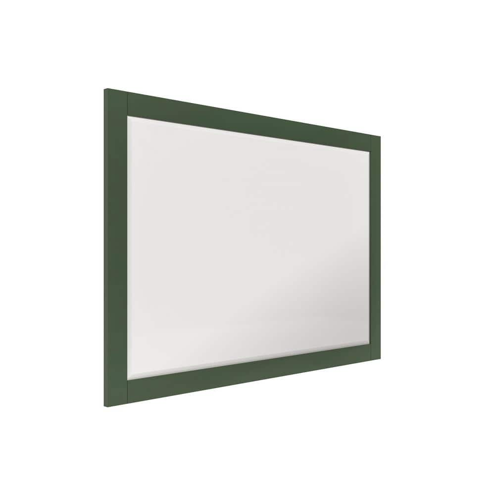 Galsaky 46 in. W x 32 in. H Rectangular Framed Beveled Edge Bathroom Vanity Mirror in Forest Green -  HOMEVY STUDIO, M4001-46-07