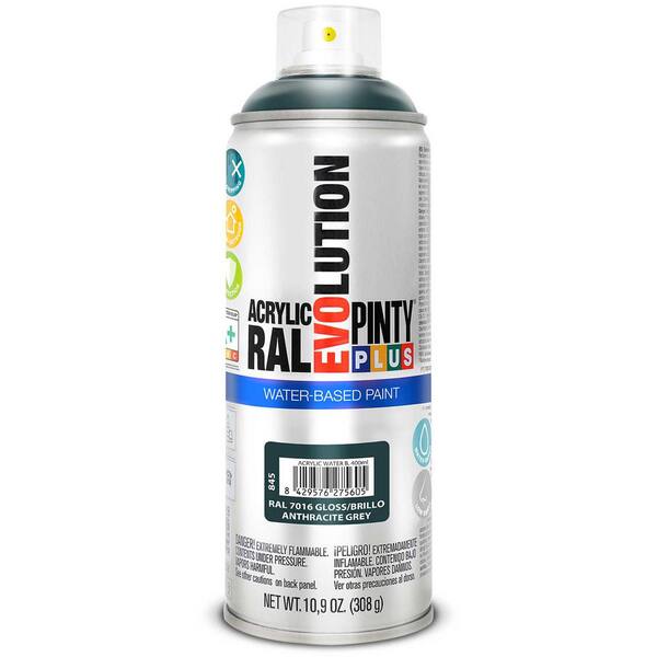 2K Spray Paint Can - Scratch-Resistant - RAL 7016 Anthracite Grey Satin Finish - By Alex Flittner Designs