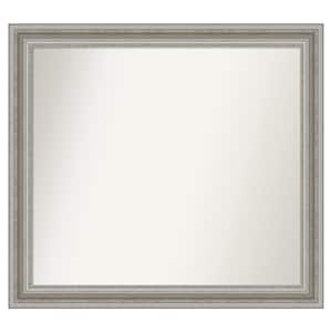 Parlor Silver 41.5 in. x 37.5 in. Cusom Non-Beveled Framed Bathroom Vanity Wall Mirror