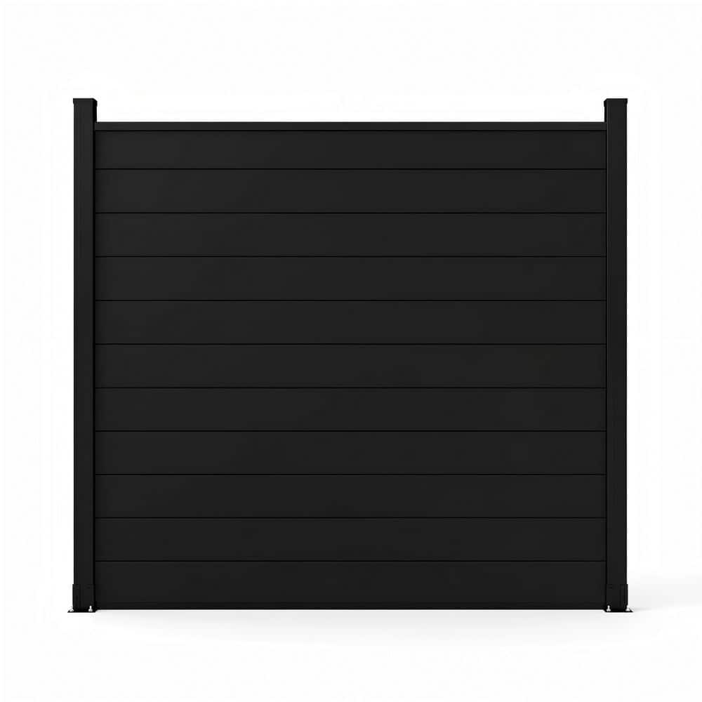 Outdoor 6 ft. H x 6 ft. W Black Aluminum Privacy Fence Panel with 2 Aluminum Posts price history on PriceWatchPro