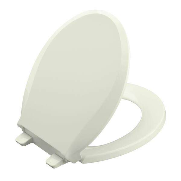 KOHLER Cachet Round Front Closed-front Toilet Seat with Q3 Advantage in Tea Green-DISCONTINUED