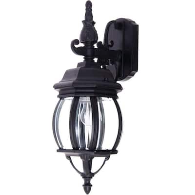 Crown Hill 1-Light Black Outdoor Wall Lantern Sconce