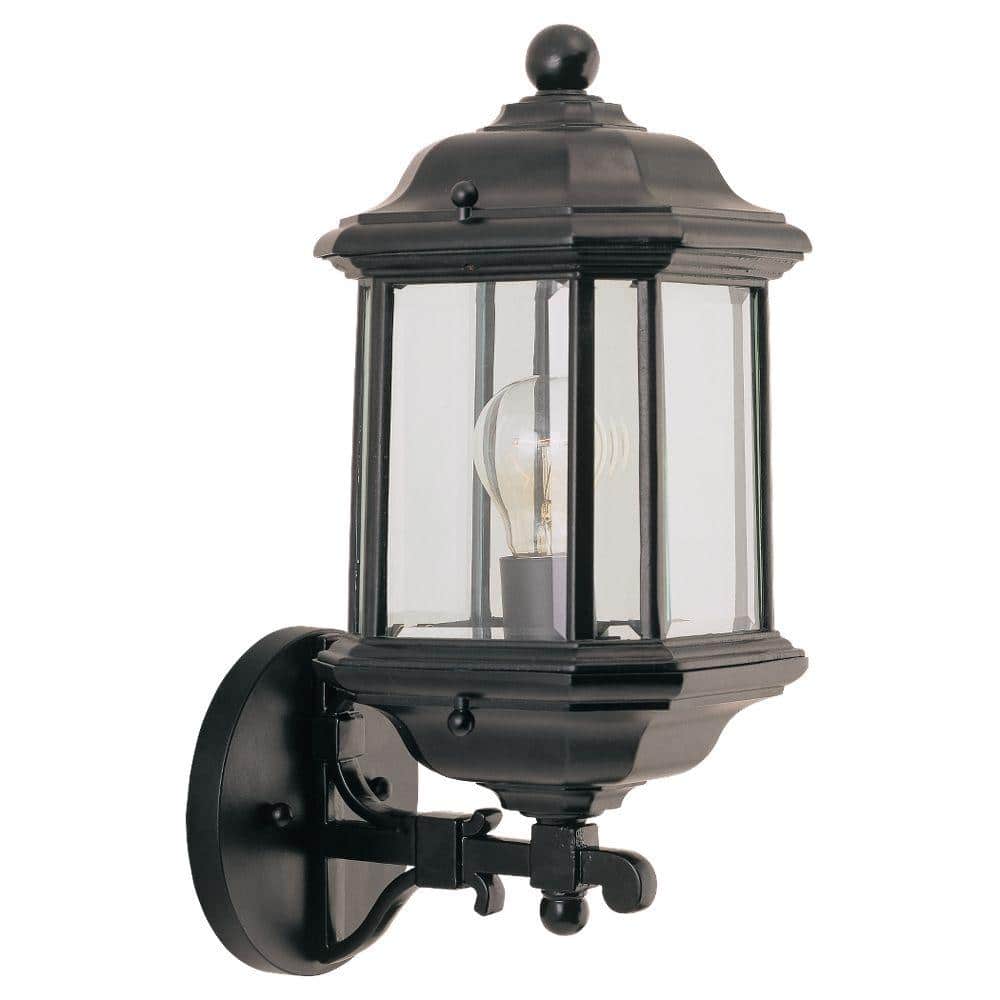 Kent 1-Light Black Outdoor Wall Lantern Sconce price history on PriceWatchPro