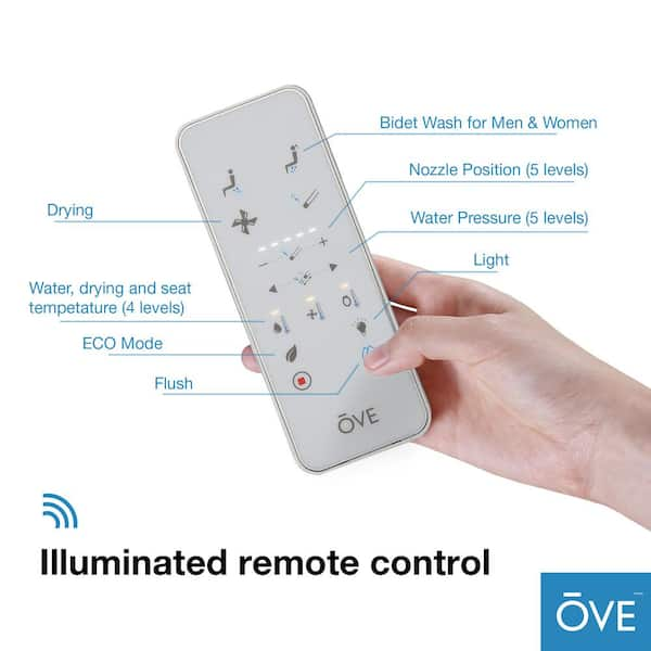 OVE Decors Saga Smart Bidet Toilet with Remote Control