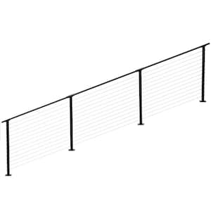 VEVOR Cable Railing Post 42 in. x 0.98 in. x 1.97 in. Stair Railing Kit  without Hole Deck Railing w/ Mount Bracket for Balcony LGZH106.72.550FR7V0  - The Home Depot