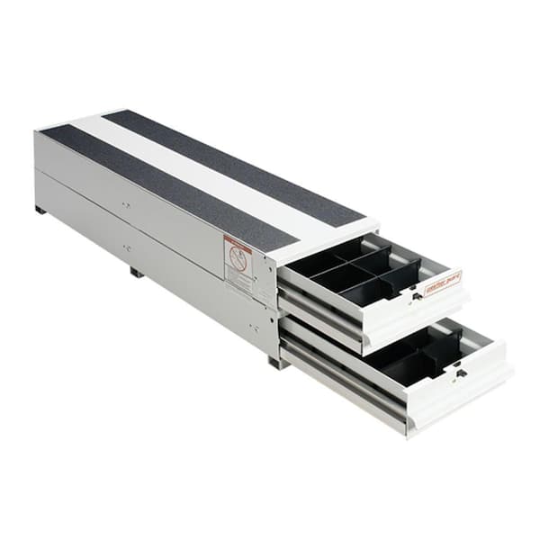 Weather Guard 12.25 in. Aluminum Stacked Itemizer Van Drawer Unit in Brite White