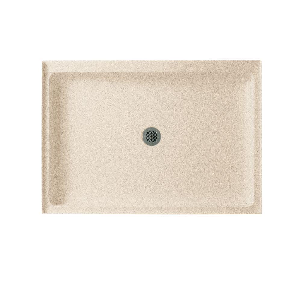 Swan 34 In X 48 In Solid Surface Single Threshold Center Drain Shower   Bermuda Sand Swan Shower Pans Sf03448md 040 64 1000 