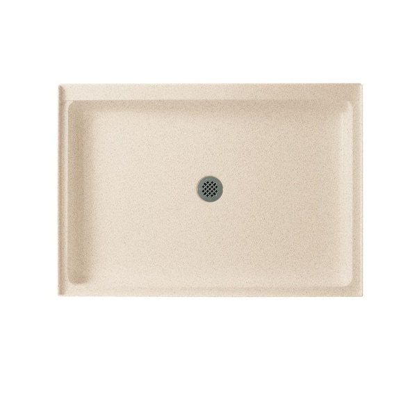 Swan 34 in. x 48 in. Solid Surface Single Threshold Center Drain Shower Pan in Bermuda Sand