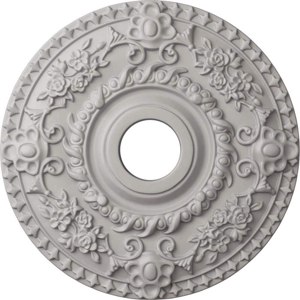 Ultra Pure White 18" Polyurethane Rose Ceiling Medallion
