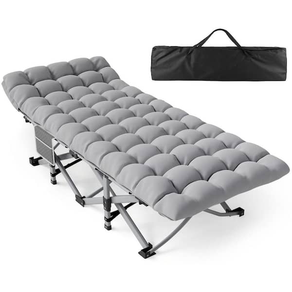 SEEUTEK Outdoor Heavy-Duty Folding Cots for Camp with Pillow and Carry Bag 1200D Oxford Portable Sleeping Camping Cot