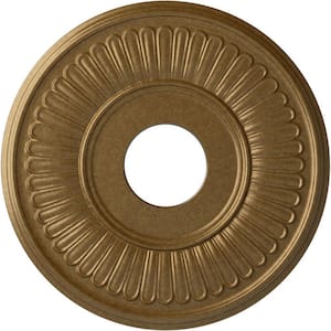 3/4 in. x 15-3/4 in. x 15-3/4 in. Polyurethane Berkshire Ceiling Medallion, Pale Gold