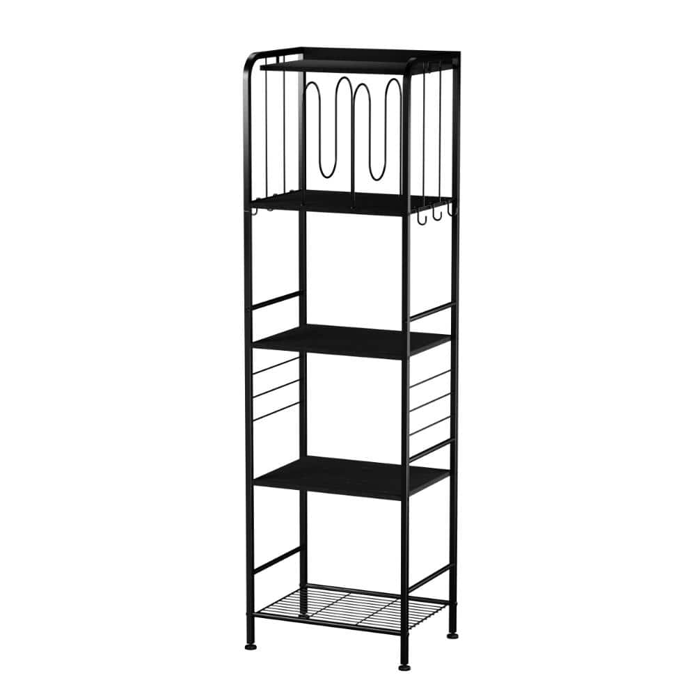Towel Rack Free Standing 4-Tier M-Shaped Black Detachable Dividers, Durable Metal Towel Holder for Bathroom price history on PriceWatchPro