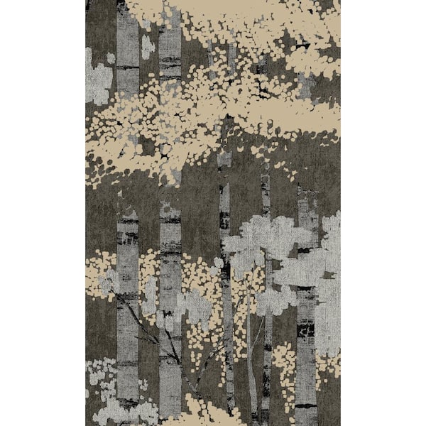 Walls Republic Black Forest Look Metallic Tropical Printed Non-Woven Paper Non Pasted Textured Wallpaper 57 sq. ft.