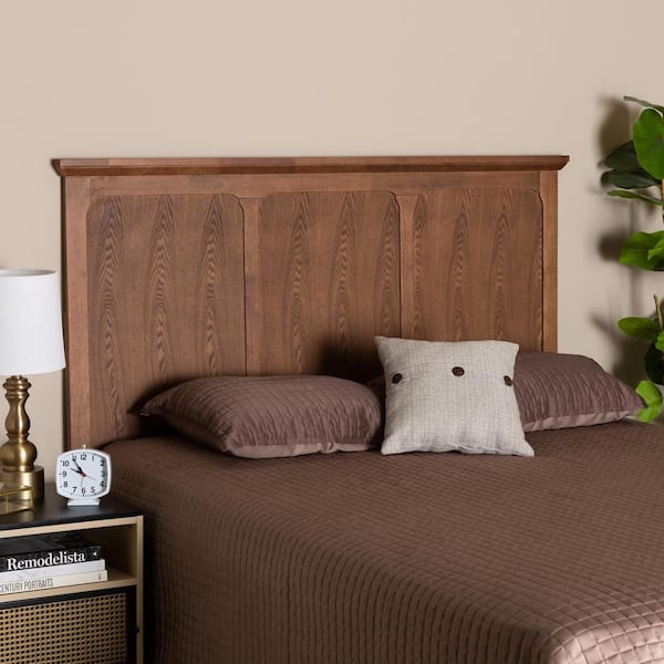 Baxton Studio Alarice Brown Queen Panel Headboard 232 12881 HD