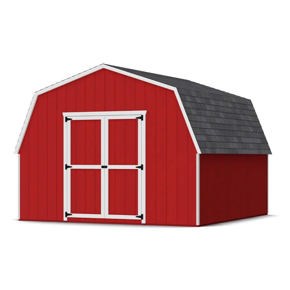 12' x 12' Red Wood Gambrel Roof Storage Shed Kit