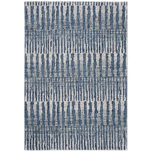 Galaxy Navy/Light Gray 8 ft. x 10 ft. Abstract Area Rug