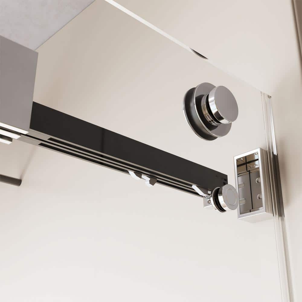 Chrome Frameless Double Sliding Shower Door with Tempered Glass
