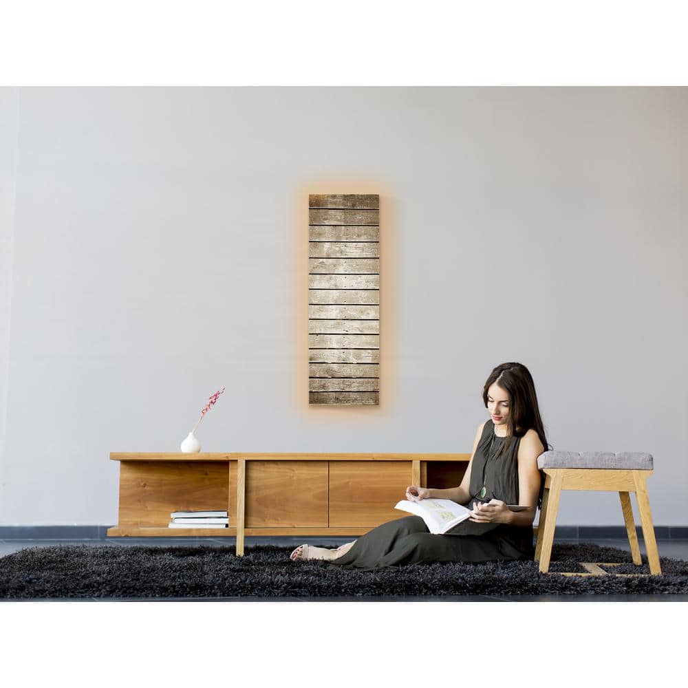 Brown Radiant Wall Mounted Glass Heater Panel, 16x48 inches