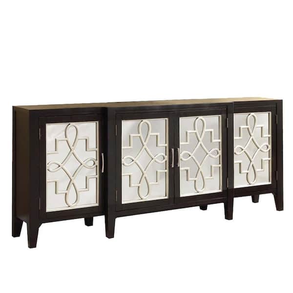 Acme Furniture Kacia 72 in. Antique Black Standard Rectangle Wood Console Table