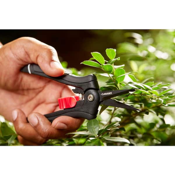 Husky 6 in. Micro-Tip Pruning Shears with Stainless Steel Blades