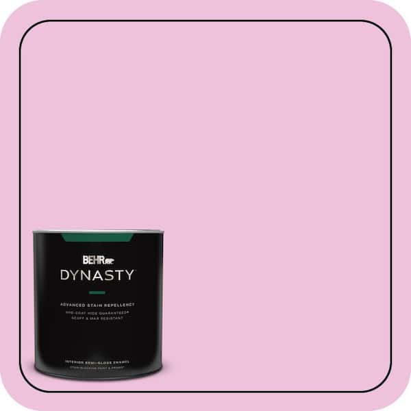 BEHR DYNASTY 1 qt. #P120-1 Starlet Pink Semi-Gloss Enamel Interior Stain-Blocking Paint & Primer