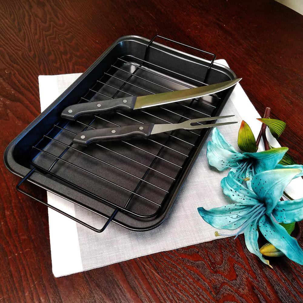 Gibson Gibson Reilly 14.5 in. Non-Stick Carbon Steel Roasting Pan