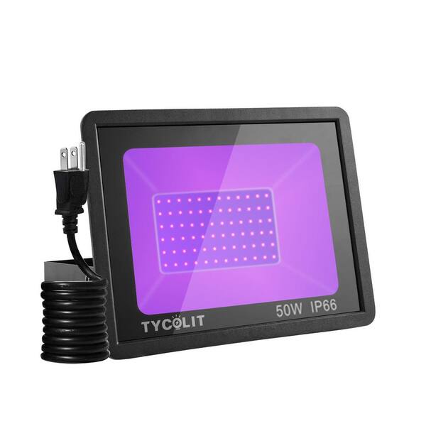  50-Watt 120-Degree Black Integrated LED Outdoor Thin Flood Light