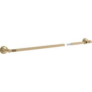 Faryn 18 in. Wall Mounted Towel Bar with 6 in. Extender Bath Hardware Accessory in Champagne Bronze