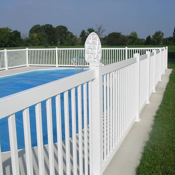 Weatherables Neptune 4 ft. H x 6 ft. W White Vinyl Pool Fence Panel