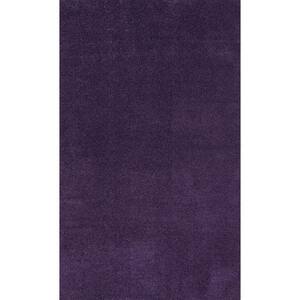 Haze Solid Low-Pile Purple 5 ft. x 8 ft. Area Rug