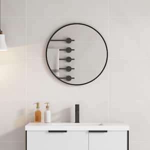 24 in. W x 24 in. H Round Framed Wall Mount Bathroom Vanity Mirror