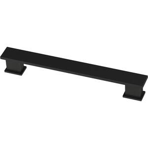 Layered 5-1/16 in. (128 mm) Matte Black Drawer Pull
