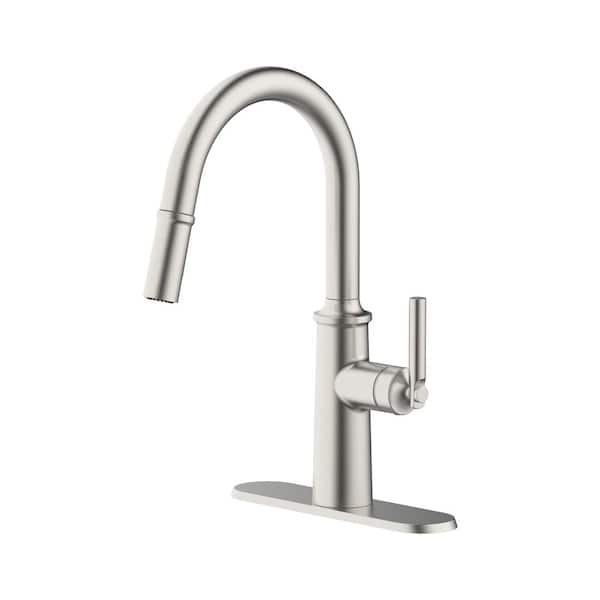 Glacier Bay Junipine Single Handle Pull-Down Sprayer Kitchen Faucet in Spot Resist Stainless