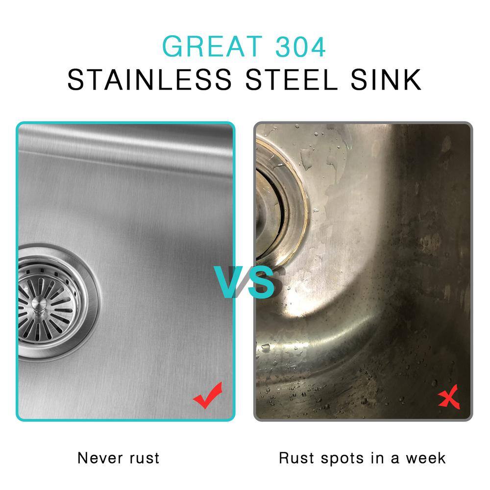 23-Inch Satin Stainless Steel Undermount Single Bowl Kitchen Sink