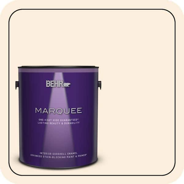 BEHR MARQUEE 1 gal. #W-D-720 Innocence Eggshell Enamel Interior Paint & Primer