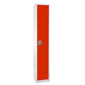 629-Series 72 in. H 1-Tier Steel Key Lock Storage Locker Free Standing Cabinets for Home, School, Gym in Red