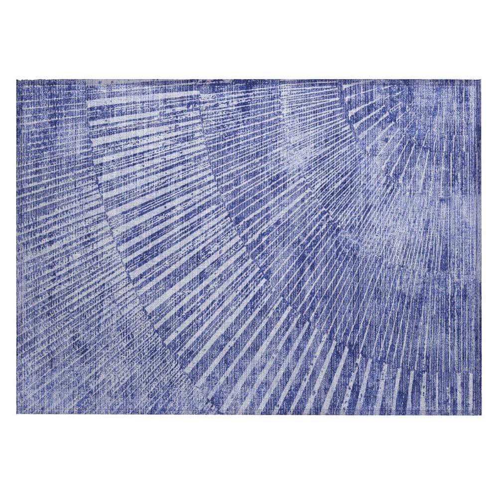 Navy Blue 2 ft. x 3 ft. Woven Abstract Rectangle Indoor/Outdoor Area Rug price history on PriceWatchPro