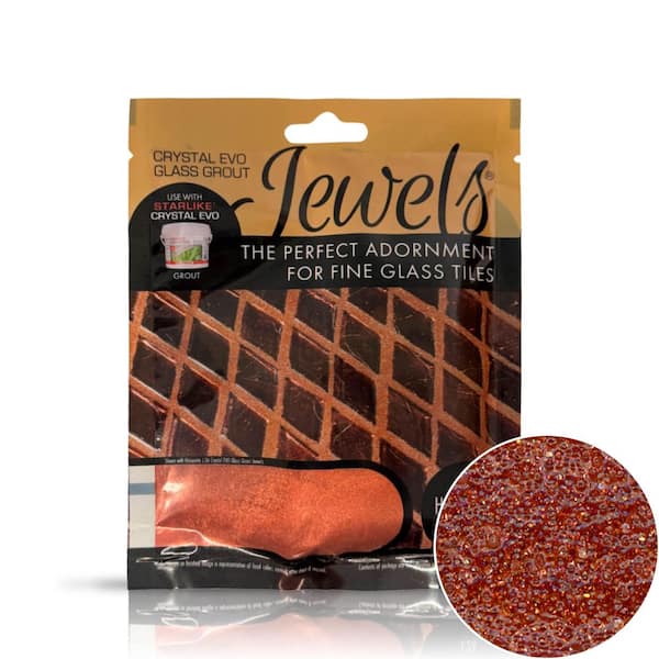 The Tile Doctor Crystal Glass Grout Jewels Hessonite 75 grams (1-Pack)