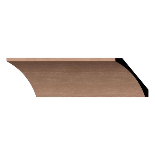 Ekena Millwork WM291 0.75 in. D x 5.25 in. W x 96 in. L Wood (Sapele Mahogany) Crown Moulding